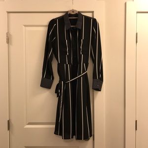 **Who What Wear** Black & White striped dress